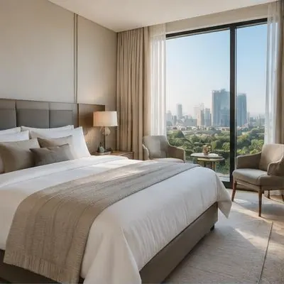Contemporary city hotel room